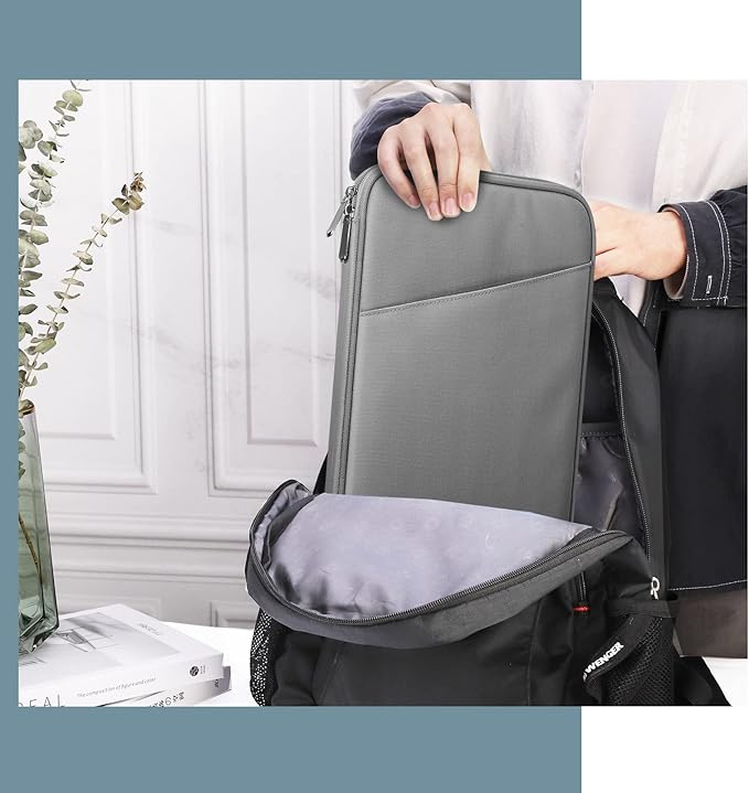 TiMOVO 9-11" Tablet Sleeve Bag for iPad 11-inch A16 2025, iPad 10.9"/10.2"| Air 11 Inch/5th/4th Gen. 10.9", Galaxy Tab A9+/A11Plus 11", Protective Bag with Pocket, Dark Gray