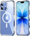 Mkeke Magnetic Clear Case for iPhone 17, Compatible with MagSafe, Military-Grade Protection, Phone Bumper 6.3 inch 2025