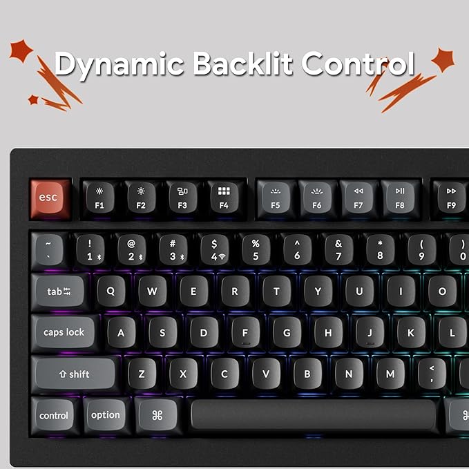 Keychron V3 Ultra TKL Mechanical Keyboard Wireless, ZMK Custom 8K Polling Rate, 2.4 GHz/Bluetooth/Wired with RGB Backlit, Pre-Lubed Silk POM Brown Switch Hot-Swappable for Mac Windows Linux