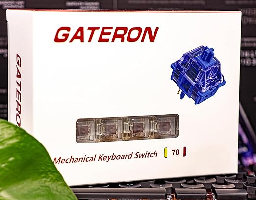 Gateron 70Pcs Pre lubed G pro V3.0 MX Mechanical Gaming Keyboard Split Tactile 55gf Switches,POM Stem Linear RGB SMD Switches 3 pin (Brown)