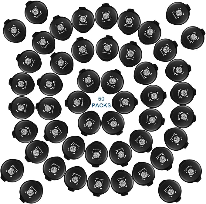 50 Pcs Fingerprint Ink Pad Black Finger Print Stamp Pad Mini Inkless Thumbprint Pads for Home Office Bank Identification Security ID Fingerprint Cards Law Enforcement Notary Supplies, 2.3 x 2 Inch