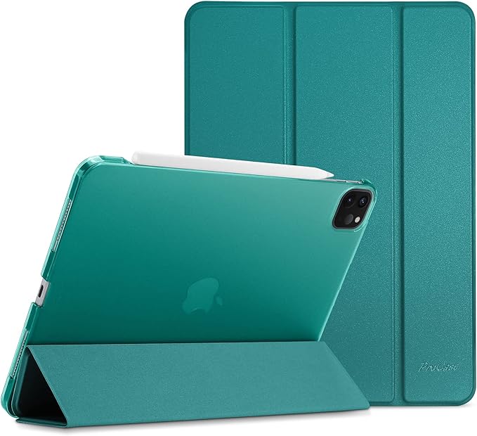 ProCase for iPad Pro 11 Inch Case 2022/2021/2020/2018(4th/3rd/2nd/1st Generation), iPad Pro 11" Slim Stand Hard Back Cover Shell Smart Folio Compatible with Pencil/Support Auto Wake/Sleep -Emerald