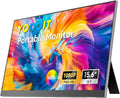 Yodoit Portable Monitor for Laptop, 15.6" 1920×1080 FHD IPS Travel Screen Display with Built-in Adjustable Stand Dual Speakers for MacBook PC Xbox (Black)