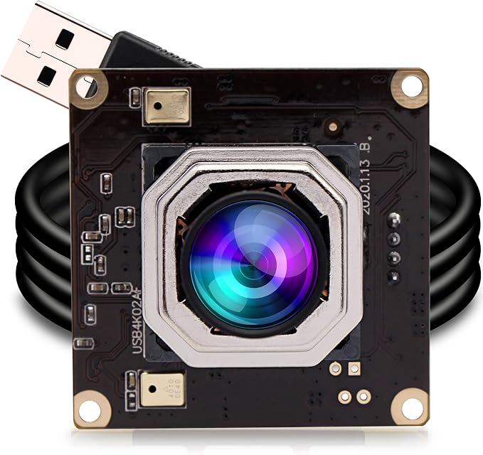 ELP 4K USB Camera Module Autofocus w/Microphone Computer Mini USB2.0 Webcam Board 8mp Industrial Lightburn Camera IMX415 Audio Video Webcamera