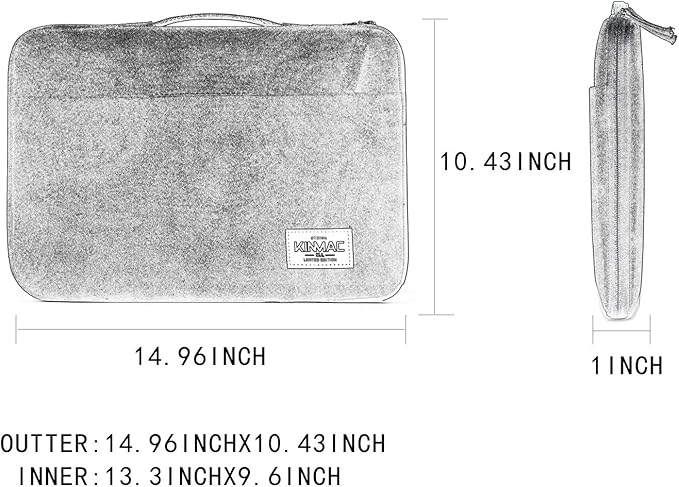 Kinmac 360 Degree Protective Laptop Sleeve Case Bag with Handle for MacBook Air 15 inch and 15 inch-15.6 inch HP Lenovo Dell ASUS Acer Notebook Computer (Bohemian)