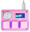 O3C Rapid Trigger Hall Effect Keyboard Suitable for OSU and Geometry Dash Rhythm Game Macro Keypad with Magnetic Linear Switches (Pink, Outemu Pink Switch)