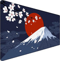 Japanese Mt Fuji Gaming Pad, Large Mouse Pad for Gamer, Durable 31.5"x15.7" Extended Mousepad with Stitched Edges, Waterproof Non-Slip Base Long XXL Large Mouse Pad for Home Office Work