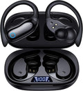 GNMN Active Noise Cancelling Ear Buds AI Translation Wireless Earbuds 96hrs Playback Bluetooth Headphones Dual Battery Display Stereo Bass Earphones with Earhooks Microphone for Sports/Runing/Workout