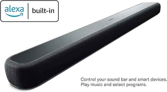 YAMAHA ATS-2090 Sound Bar with Wireless Subwoofer, Bluetooth, and Alexa Voice Control Built-in (Renewed), Black