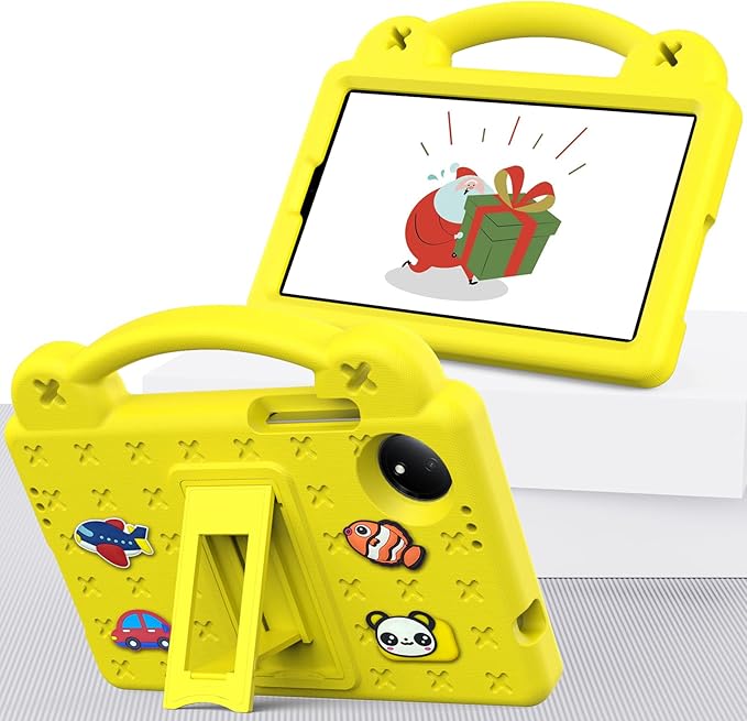 AKABEILA Compatible with Xiaomi Redmi Pad SE 8.7 4G 2024 Tablet Case, Lightweight Shockproof Protective Case with Shoulder Strap & Stand Handle & Pen Tray Yellow