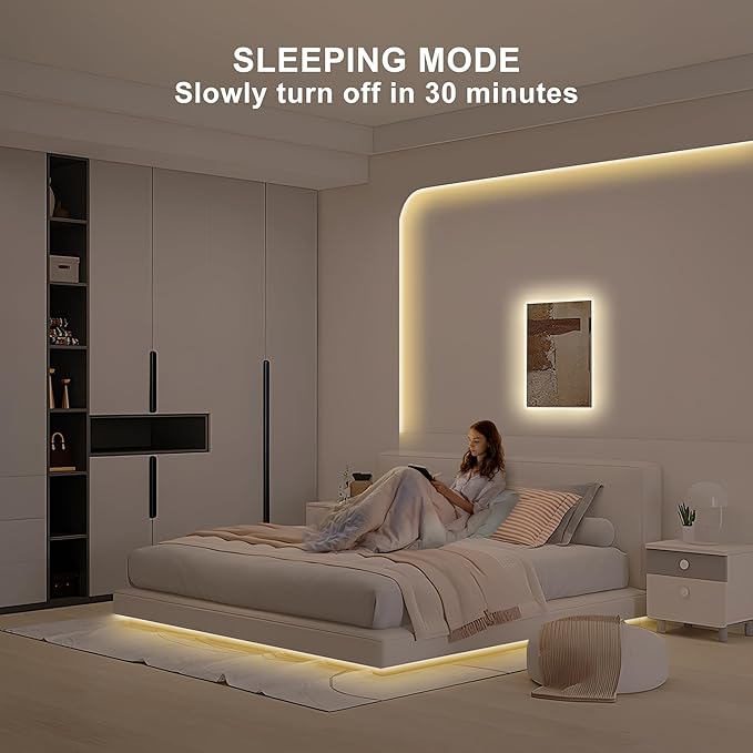Tatazone 16.4ft Tunable White COB Led Strip Light with RF Remote, CRI93+ Dimmable CCT 2700K-6500K Led Tape Lights, Adhesive High Density Dual Color Led COB Light Strip for Bedroom, Kitchen, Cabinet