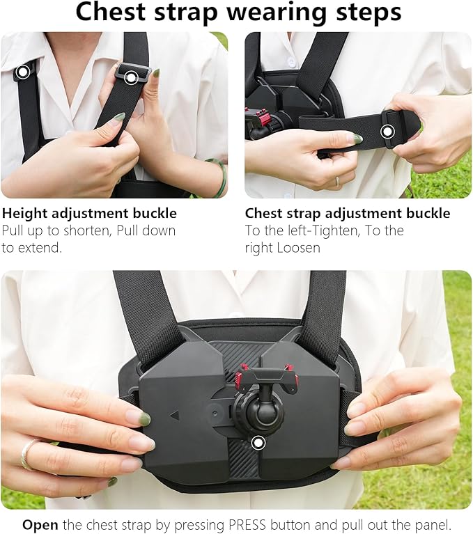 POV Chest Strap Mount for Insta360 Ace Pro 2 and X5 Accessories, Wearable Harness with Magnetic Mount Quick Release Adapter Base for Insta 360 Ace Pro Body Holder Attachment Mounting