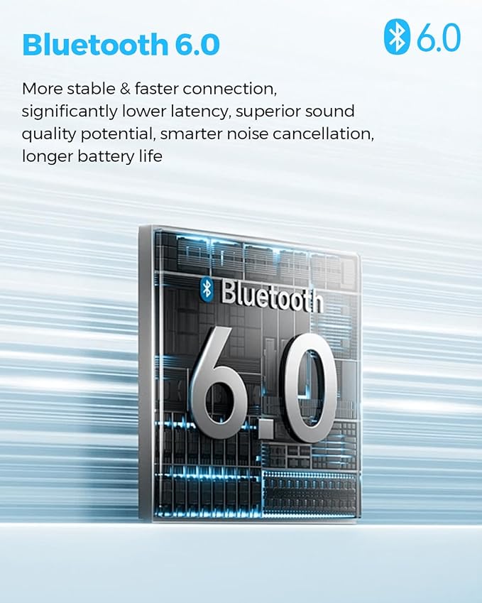 SoundPEATS C30 Hybrid ANC Earbuds with LDAC Hi-Res Audio, 52H Playtime -52dB Adaptive Noise Cancelling Earbuds, 6-Mic Clear Call, 12mm Driver, Bluetooth 6.0, Multi-Point, IP54 for Daily Use - White