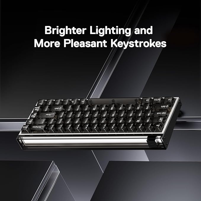 MelGeek MADE68 Pro+ Wired Gaming Keyboard, Magnetic Keyboard with Hall Effect, 65% Compact Rapid Trigger, Hot-Swappable, RGB Snap Tap & Adjustable Actuation, Online HIVE Custom (Phantom Gray)