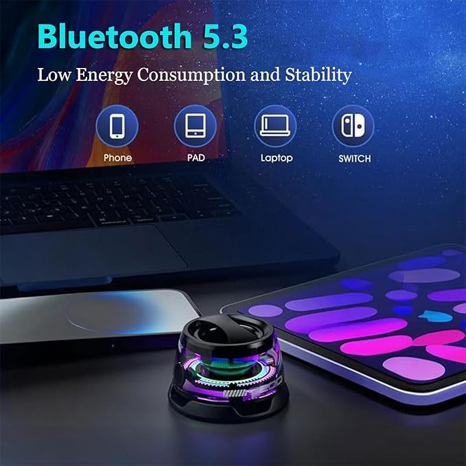 Portable Bluetooth Speakers Wireless,Shower Speaker Waterproof G200 Pro with Upgraded Bluetooth 5.4, Magnetic Phone Stand, Mini Outdoor Loudspeaker with RGB Light for Home/Travel/Bathroom-Black