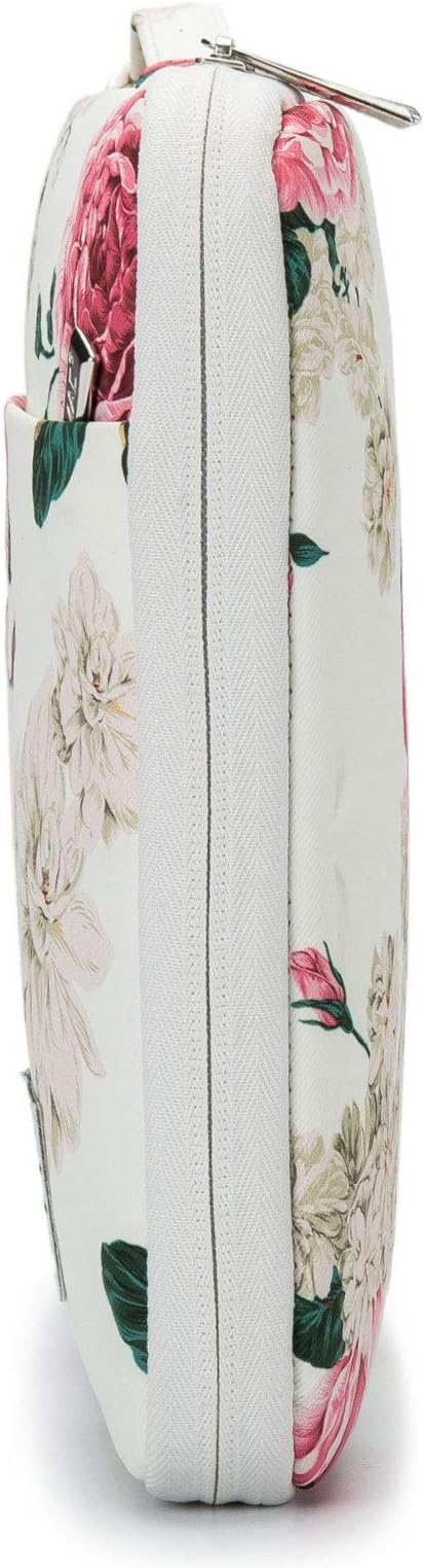 Kinmac 360° Protective Laptop Sleeve Case Bag Cover with Handle for MacBook Air 15 inch, and 15 inch-15.6 inch HP,Lenovo,Dell,ASUS,Acer Notebook Computer (Peony)