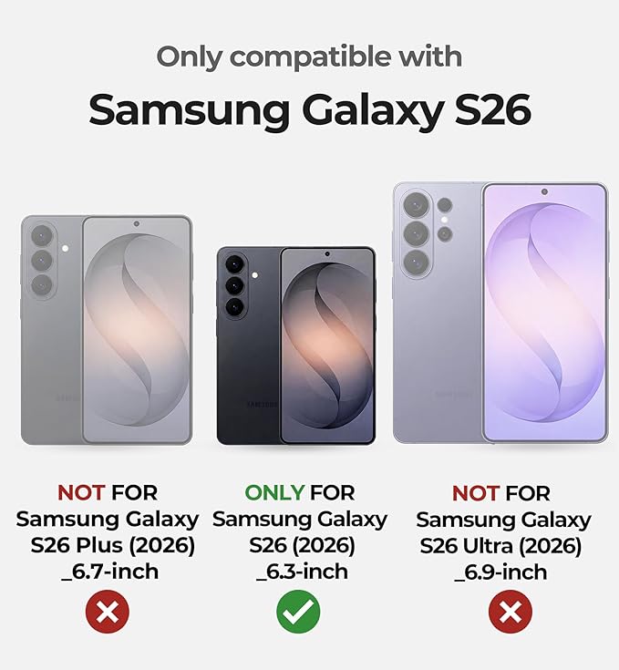 Dexnor for Samsung Galaxy S26 Case with Camera Cover & Adjustable Kickstand & Screen Protector, Compatible with MagSafe, Rugged Shockproof Bumper Cases Magnetic Protective Cover(2026),Phantom Purple