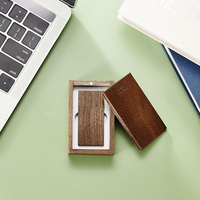 USB Flash Drive, 8GB Wooden USB2.0 High Speed USB Thumb Drives Memory Stick Pen Date Storage Stick Pendrive (Walnut)