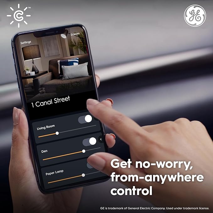 GE CYNC Smart LED Light Bulbs, G25 Globe Bulb, WiFi Light, Soft White, 60W Equivalent, Works with Amazon Alexa and Google Home (4 Pack)