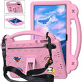 AKABEILA Compatible with Honor Pad X8a 2024/Pad X9 11 inch 2024/Infinix Xpad 11 inch X1101 2024 Tablet Case, Kids Shockproof Protective Case with Shoulder Strap & Stand Handle Pink