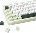 134 Keys Matcha Green Frog Keycaps - Cute PBT Japanese Keycap Cherry Profile Dye-Sublimation - Custom White Key caps for Cherry Gateron MX Switches Mechanical Gaming Keyboard