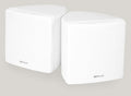 Rockville Pair Cube White 3.5" 30W RMS Home Theater Wall Speakers, 8 Ohm, 360-Degree Swivel Brackets, 2-Way Audio, Compact Design, for Home Theater and Surround Sound