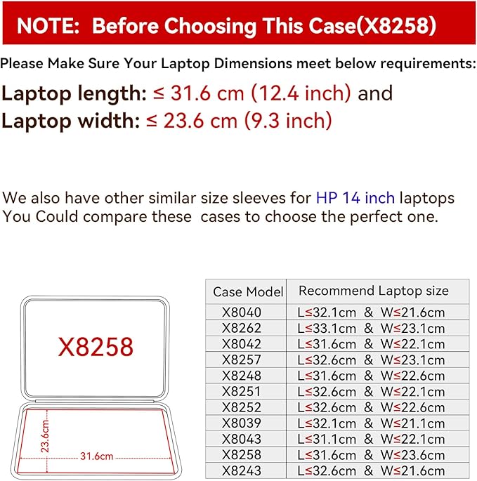 Smatree Hard EVA Protective Sleeve Case Compatible for 14 inch HP OMEN Transcend Laptop 14t-fb000/14-fb0097nr, Slim and Anti-Shock Notebook Bag (X8258)