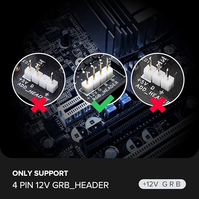 BTF-LIGHTING PC RGB Strip 2PCs 19.7in for 12V 4Pin LED Headers for ASUS Aura Sync, Gigabyte RGB Fusion, MSI Mystic Light