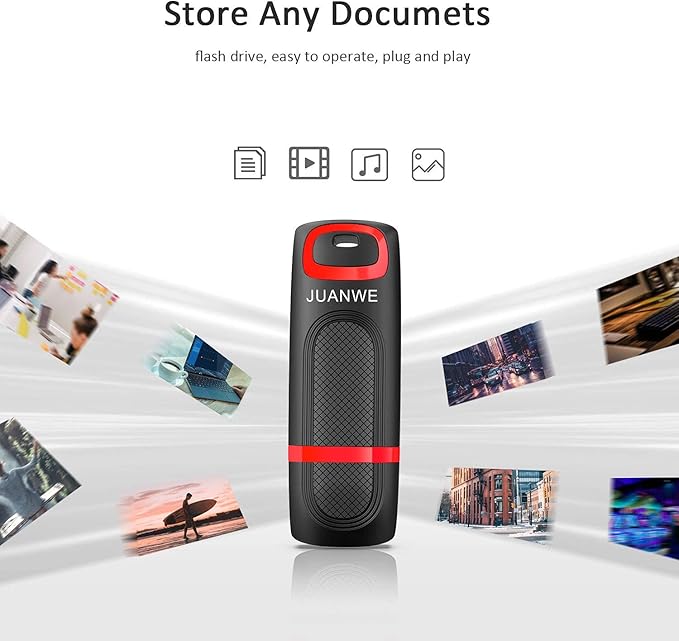 64GB USB Flash Drive, JUANWE USB 3.0 Thumb Drive High Speed Transfer USB Memory Stick, Portable USB Drive with LED Indicator for PC Laptop Backup Storage Data