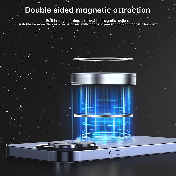 Magnetic M.2 2230 NVME SSD Enclosure - External Storage for All Series of iPhone 15/16/17, USB C 3.2 Gen2 10Gbps to NVMe Adapter, 100W PD Charging, Aluminum External SSD Case for Android/iPad/MacBook