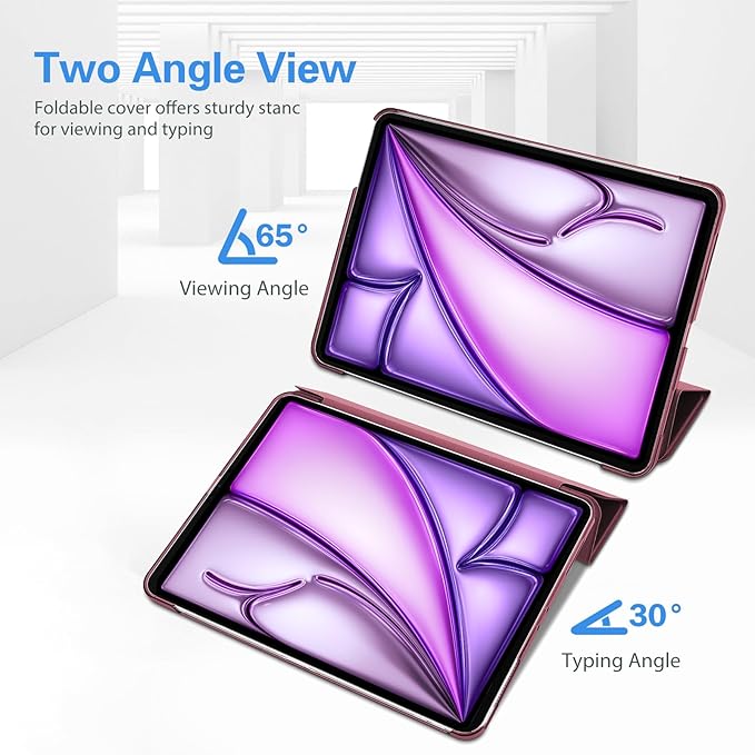 ProCase Smart Case for iPad Pro 12.9 2022/2021/2020/2018, Slim Stand Hard Back Shell Smart Cover for iPad Pro 12.9" 6th Gen/5th Gen/4th Gen/3rd Gen -Wine