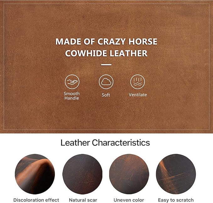 Top Grain Leather 14.2" Laptop Sleeve Case, Solid Vintage Design, Compatible with MacBook Pro 14" 2021 M1 A2442 & Old Versioned 13-13.3 Inch MacBook Pro/MacBook Air, Brown 14.2 Inch