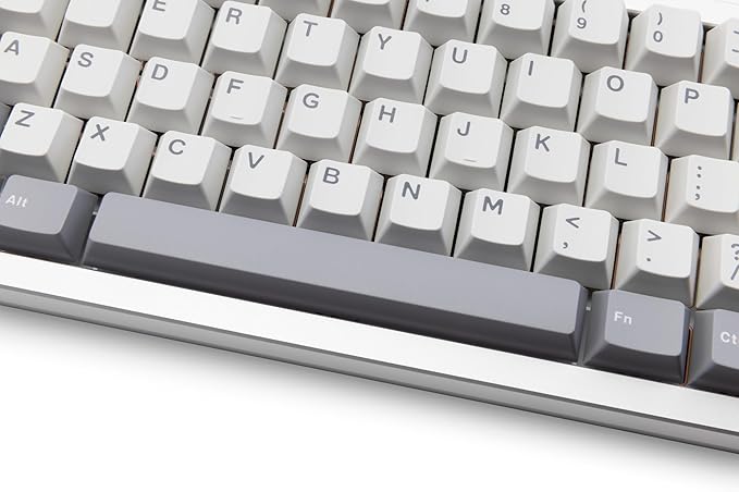 KEEBMONKEY WOBKEY Zen 65 65% Quick Release Wireless Mechanical Keyboard with RGB, CNC Aluminum Case, Hot-Swappable, VIA Support, BT/2.4G/USB-C Gaming Keyboard for Mac/Windows (Ultra Silver)