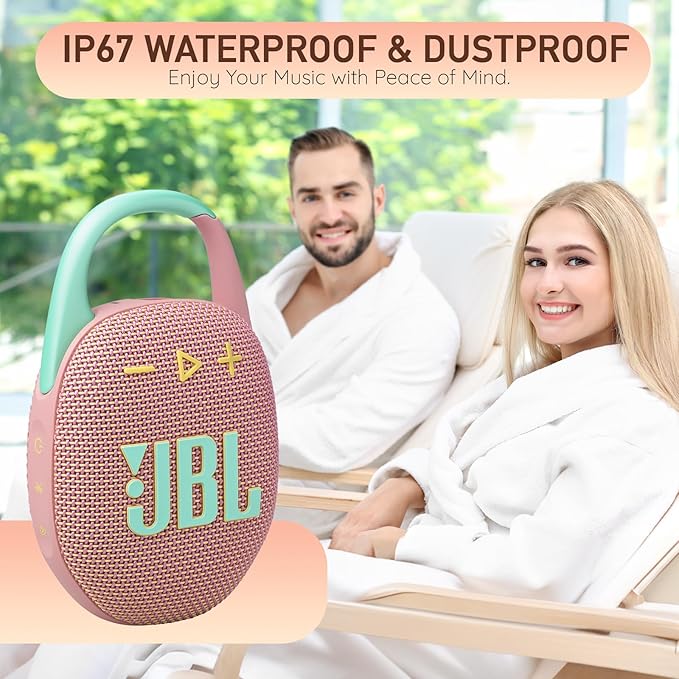 JBL Clip 5 Portable Bluetooth Speaker, IP67 Waterproof & Dustproof, Long-Lasting Battery - Squad - Boomph's Comprehensive Ultimate Performance Cloth Solution for Your On-the-Go Sound Experience