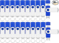20Packs of 4GB FAT32 USB2.0 & Type-C Flash Drives, EASTBULL 2-in-1 Dual Flash Drive Bulk USB-A + USB-C Thumb Drives Pack OTG Memory Sticks Compatible with Smartphones, Computers, Tablets, Mac (Blue)