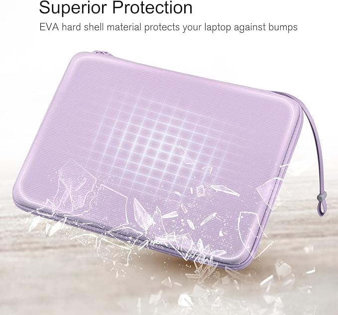 FINPAC Hard Laptop Sleeve Case for MacBook Neo A18 Pro, 13 inch MacBook Air 2026 M5/M4/M3/M2/M1, 14 inch MacBook Pro 2026 M5/M4/M3/M2 Pro/Max, Waterproof Case for Dell, Surface Laptop, HP, Acer, Lilac