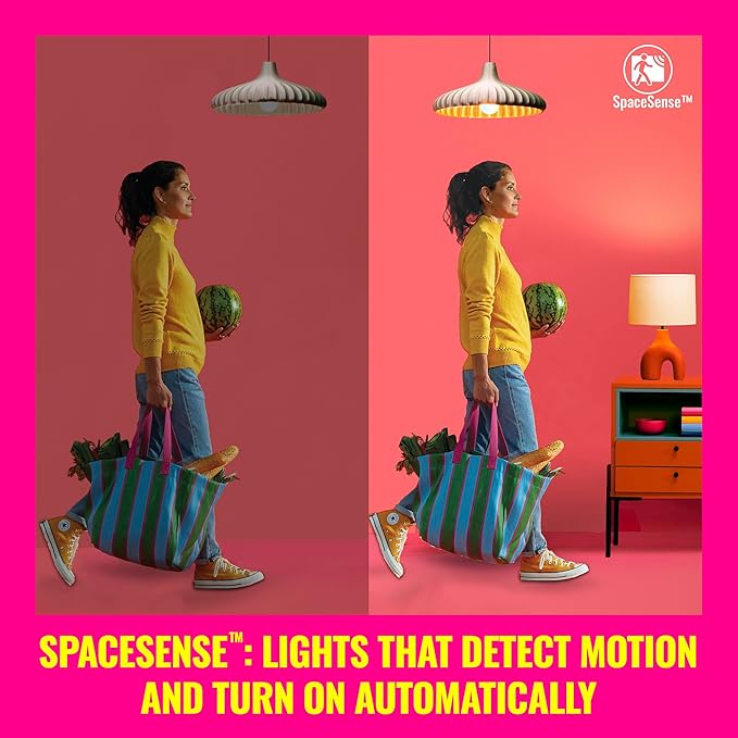WiZ Connected 40W B12 LED Smart Light Bulbs - 3 Pack - Connects to Your Wi-Fi - E12 Smart Bulb - Control with Voice or App + Activate with Motion - Matter Compatible