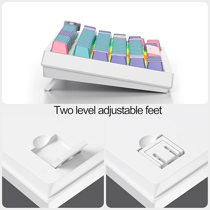 Fogruaden Wired Mechanical Keyboard 75% Percent Hot Swappable, Red Switch, TKL Mechanical Keyboard, Gasket Mount, RGB Backlit Compact Gaming Keyboard with Volume Knob(Joker)