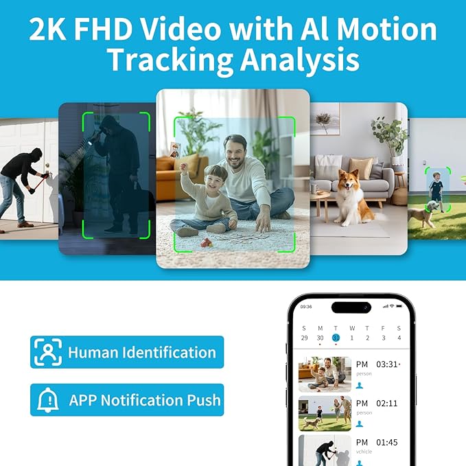 Indoor PTZ Camera with Privacy Mode, 2K 3MP Pan/Tilt Security Camera for Home, 32GB TF Card Included, No Subscription, Dual-Band 5G/2.4G WiFi, AI Motion Detection, Night Vision, 2-Way Audio,Siren