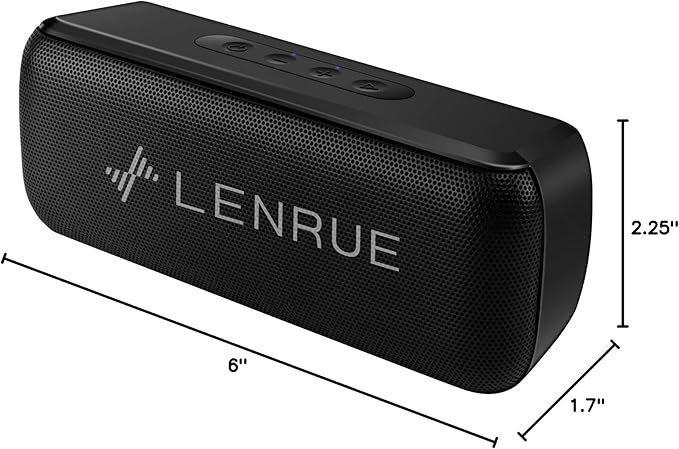 LENRUE Bluetooth Speaker,Wireless Portable Speakers with TWS, 12H Playtime, Clear Sound for Home,Travel and Outdoor,Handfree Calls Compatible with for iPhone, Samsung Android and More