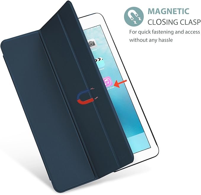 ProCase Smart Case for 10.5” iPad Air 3rd Generation 2019 / iPad Pro 2017, Slim Stand Cover with Translucent Frosted Back for iPad Air 3 -Blue