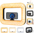 yAyusi Magnetic Cell Phone Light for Video Recording, Handheld Phone Stabilizer with Light, 8000mAh LED Selfie Phone Ring Light with Phone Holder, Smartphone Video Rig for Camera, Vlog, TikTok