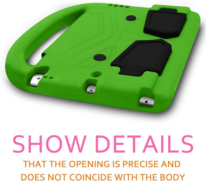 Kids Case for 7.9" iPad Mini 5/4/3/2/1, Silicone Shockproof Cover with Handle Kickstand, Green