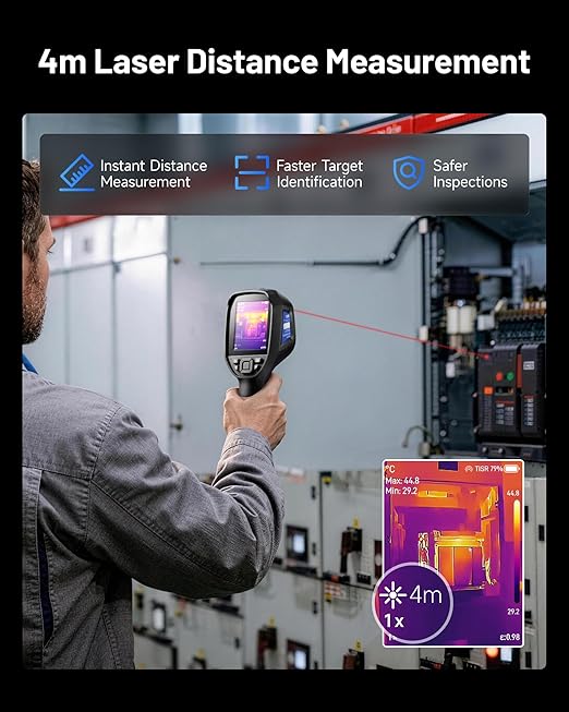 TOPDON TC005 3.5" Dual-Lens Thermal Imaging Camera, 512 x 384 TISR Resolution, with 2MP Visual Light Camera, 8-Hour Battery Life Handheld Infrared Imager, -4°F~1022°F