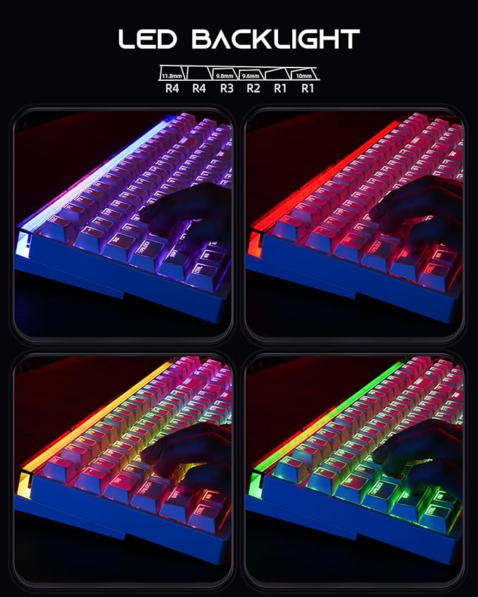 ZORNHER ZH99HE Mechanical Gaming Keyboard, Full Size White Gaming Keyboard with Creamy Switch,Soft RGB Backlit Light Box,Adjustable Actuation & Rapid Trigger, Hall Effect Technology