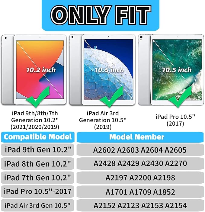 Case for iPad 9th / 8th / 7th Generation (2021/2020/2019) 10.2 Inch,PU Leather Flip Stand Card Slots Shockproof Case - Plum Blossom