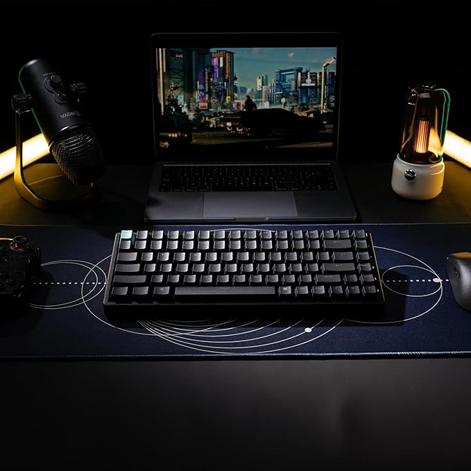 Keychron K2 HE QMK Wireless Gaming Custom Mechanical Keyboard, 2.4 GHz/Bluetooth/Wired 96% Layout Hot-Swappable Programmable RGB Backlit Gateron Magnetic Switches for Mac Windows Black