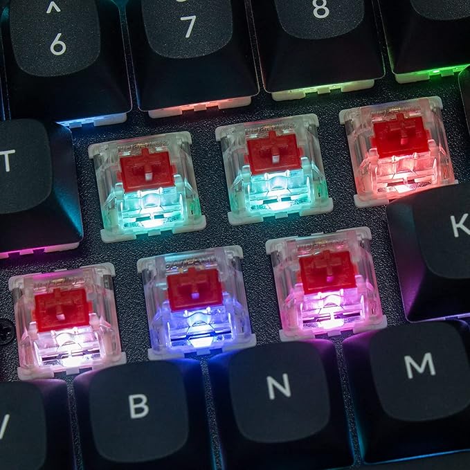 Keychron K8 Pro QMK/VIA Wireless Mechanical Keyboard, Hot-Swappable Aluminum Frame TKL Custom Programmable Keyboard with RGB Backlit, Gateron G Pro Red Switch