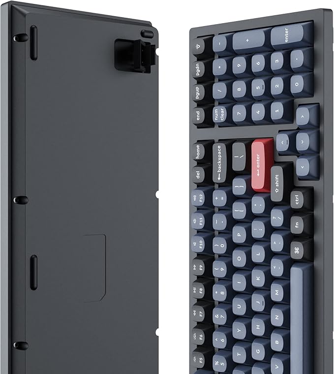 Keychron K4 Pro Custom Wireless Mechanical Keyboard, 100 Keys Hot-swappable QMK/VIA Programmable Macro with K Pro Red Switch RGB Backlit Compatible with Mac Windows Linux - Black