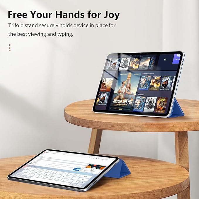 TiMOVO Magnetic Case for iPad Air 11 Inch (M4/M3/M2-2026/2025/2024), iPad Air 5th/4th Generation Case (2022/2020) 10.9 Inch, Smart Folio Magnetic Trifold Stand Cover, Auto Wake/Sleep, Navy Blue